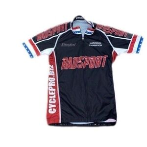 Cycling jersey T-shirt Pedal Industries Mens MultiColor Rad Csport Jersey Size S